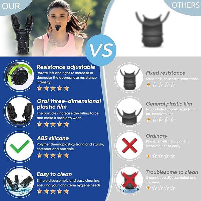 Portable Running Breathing Trainer Device with Adjustable Resistance for Enhanced Lung Capacity Easy to Clean and Use Fitness Equipment