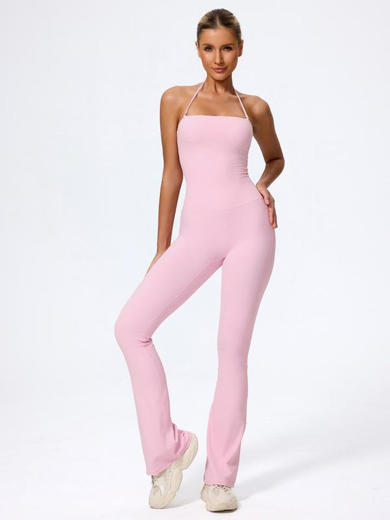 Women'S Casual Sleeveless Yoga Romper, Soft Nylon Elastane Fabric, No Padding, Perfect for Daily Wear, Outdoor Training, Gym Workouts, Sportswear Jumpsuits