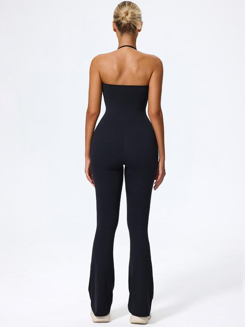 Women'S Casual Sleeveless Yoga Romper, Soft Nylon Elastane Fabric, No Padding, Perfect for Daily Wear, Outdoor Training, Gym Workouts, Sportswear Jumpsuits