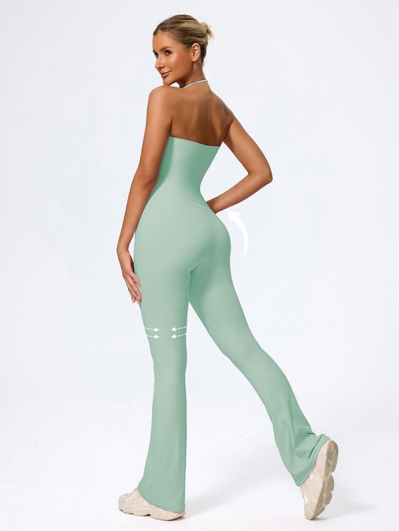 Women'S Casual Sleeveless Yoga Romper, Soft Nylon Elastane Fabric, No Padding, Perfect for Daily Wear, Outdoor Training, Gym Workouts, Sportswear Jumpsuits