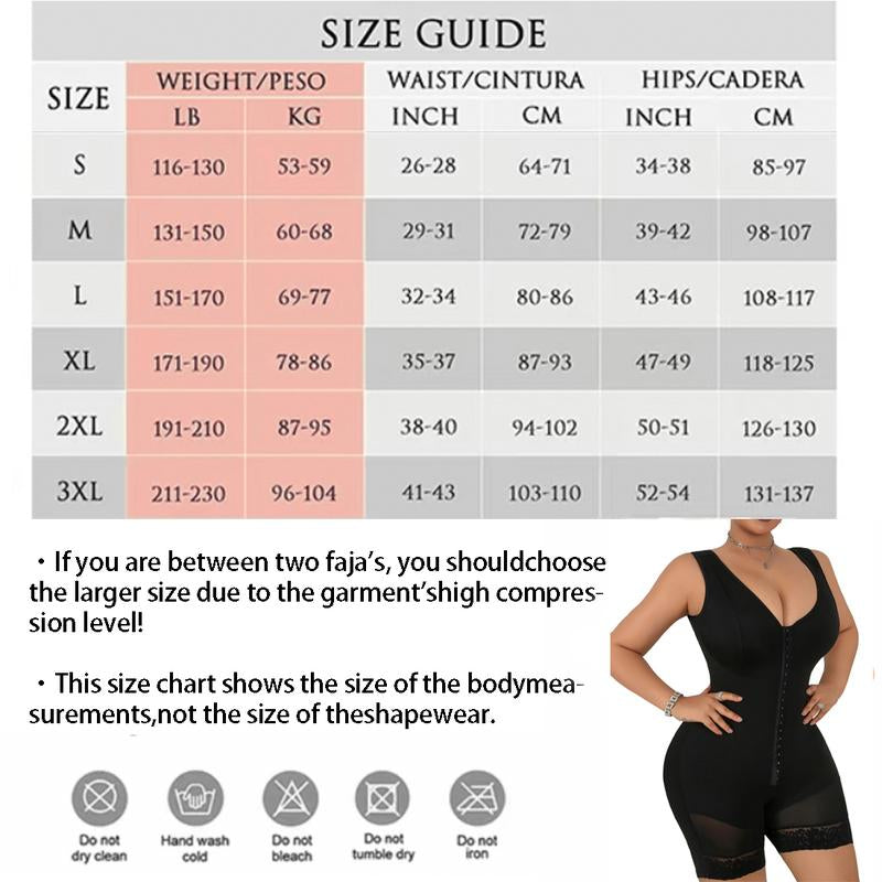 Women'S Fajas Colombianas Shapewear Full Body Shaper Butt Lifter with Zipper Crotch Black V Neck Everyday Style Fit Colombian Activewear Athletic Minimalist Sportswear