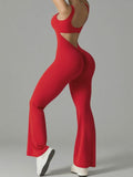 Women'S Sporty Backless Yoga Jumpsuit, Tight-Fitting below Ankle Pants, Suitable for All Seasons, Ideal for Sports & Daily Wear